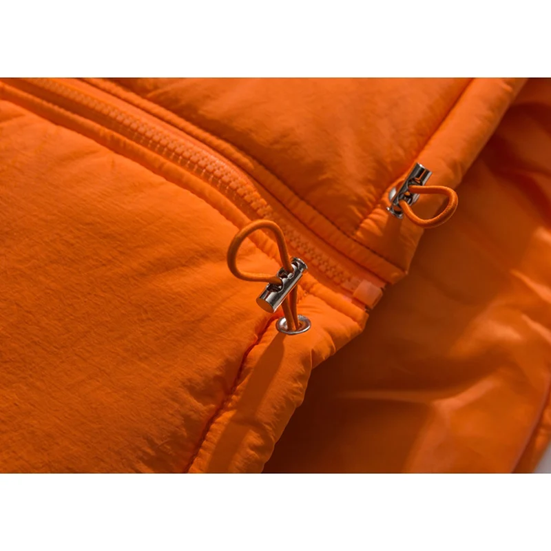 Winter Jacket Men Casual Stand Collar Zipper Parkas Coat Solid Color Korean Fashion New Streetwear Outwear