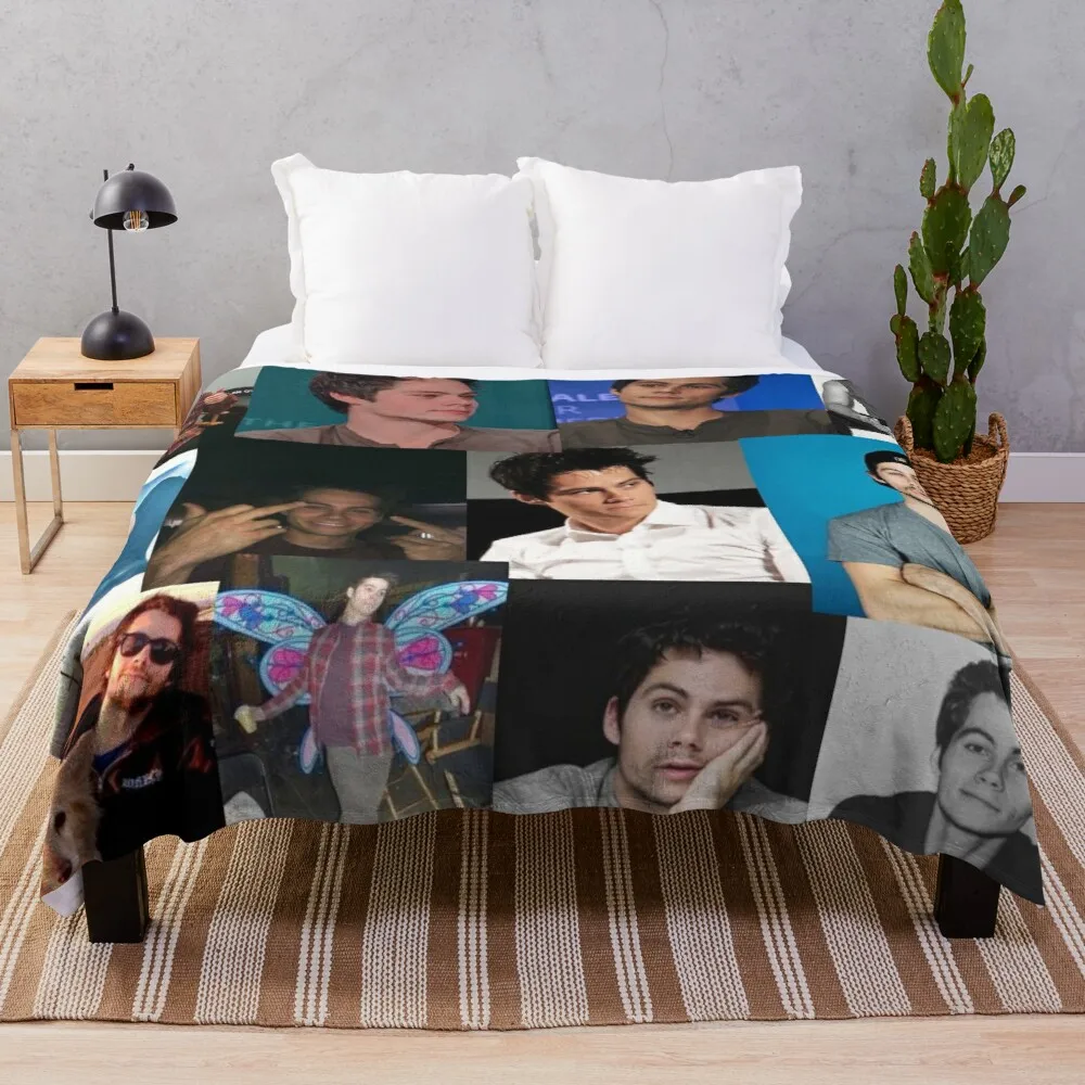 

Dylan O'Brien pic collage Throw Blanket Sofa quilt textile for winter home
