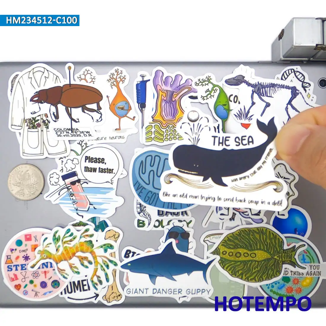 50/100 шт Забавные естественнонаучные граффити Стикеры в стиле биологии для