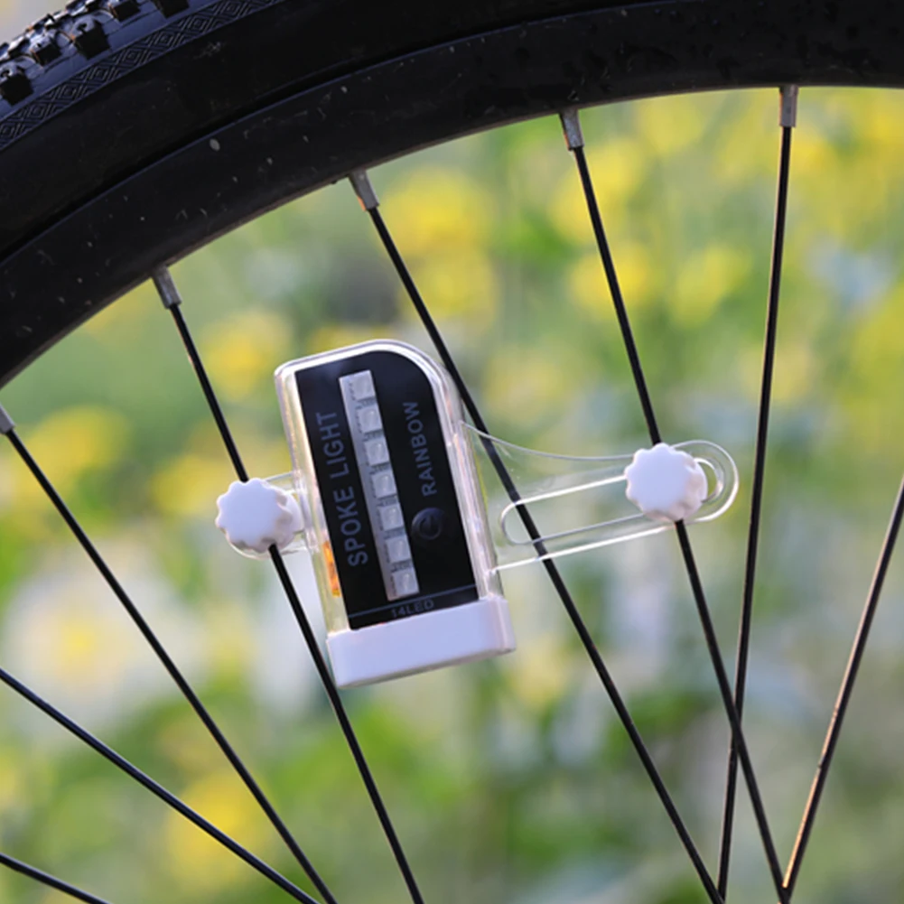 

USB Rechargeable 14 RGB LED Cycling Bicycle Wheel Signal Tire Spoke Light Mountain Road Bike Safety Warning Lamps