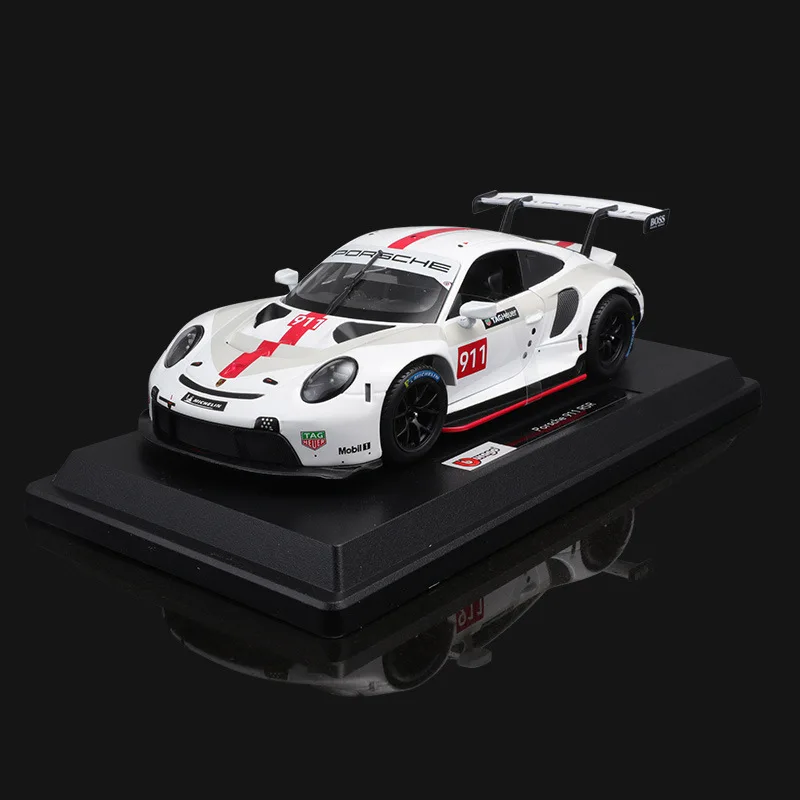 Новинка в наличии Bburago 1:24 Porsche 911 RSR имитация автомобиля из сплава миниатюрный