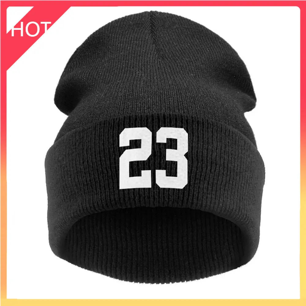 

Мужская зимняя вязаная шапка, Шапка-бини, шапка с 23 цифрами, индивидуальная шапка в стиле панк для подростков, уличных танцев, хип-хоп, улична...