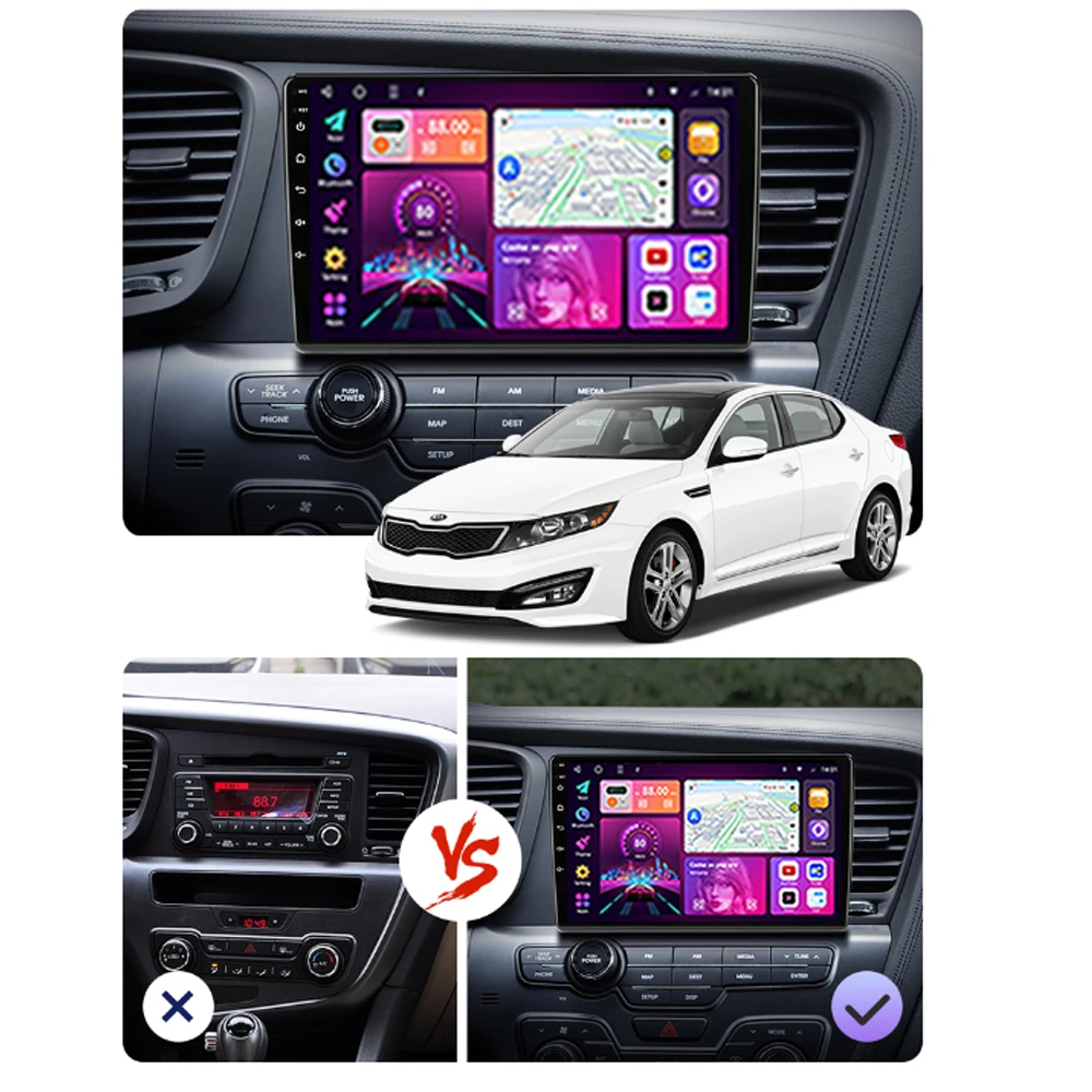 Автомагнитола 2DIN для KIA Optima K5 2016 2017 с GPS мультимедийный проигрыватель