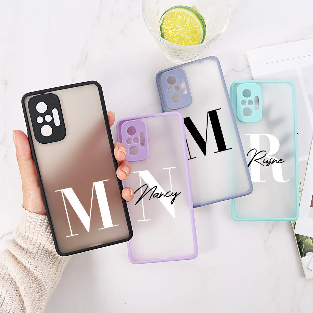 

DIY Custom Name Case For Xiaomi Redmi Note 8 Pro 9 10 11 Pro Plus 9A 9T Mi 11T 11 Lite 10T Poco X3 Pro M3 F3 M4 Cover Funda Capa