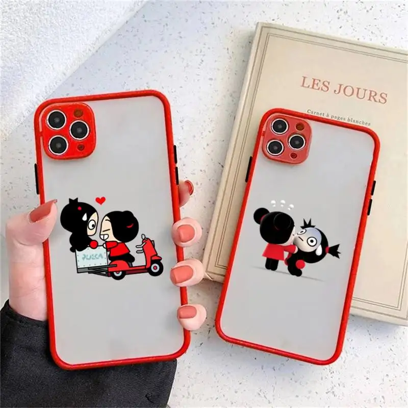 

Chinese Doll Pucca And Garu Phone Case matte transparent For iphone 14 11 12 13 plus mini x xs xr pro max cover