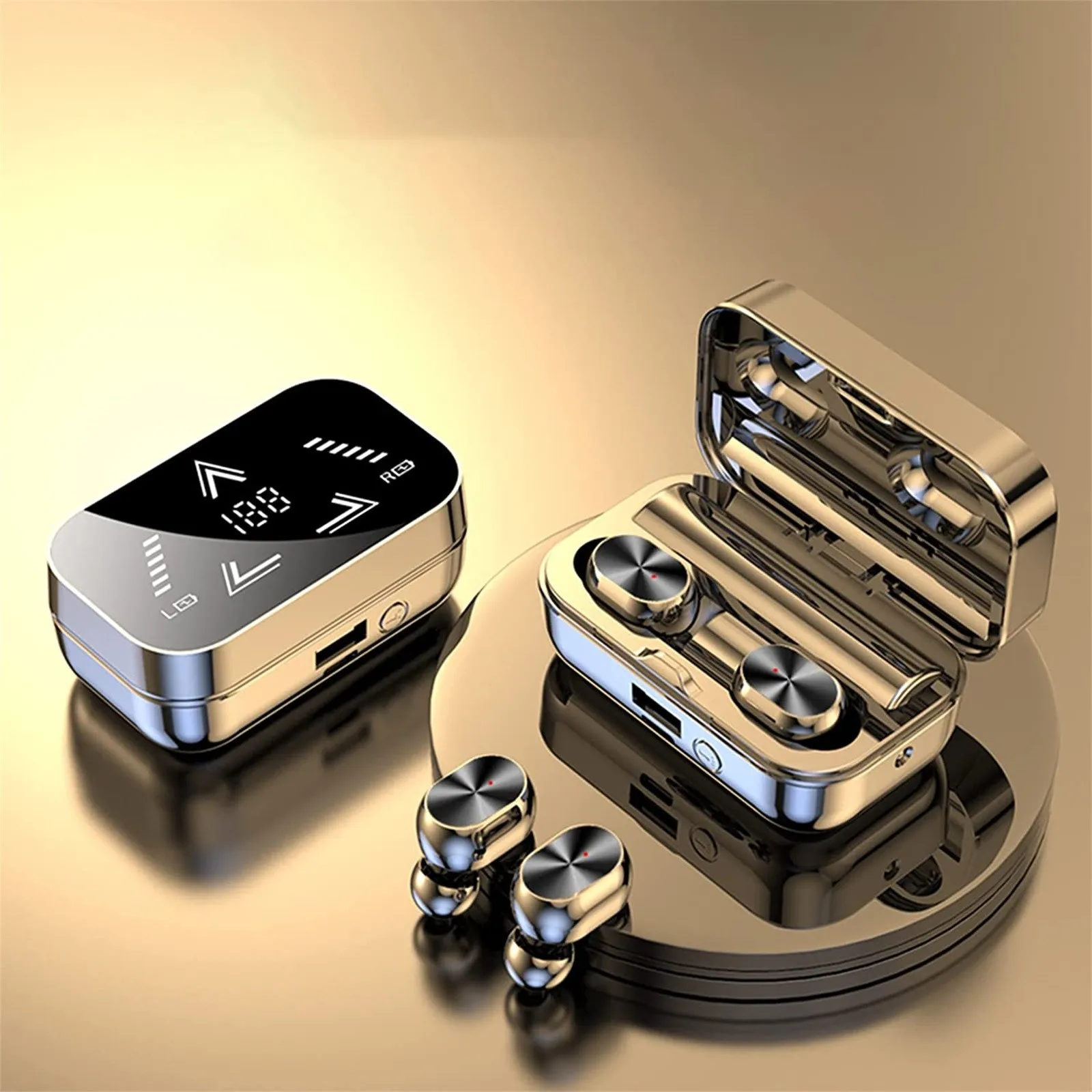 

Mini Wireless Bluetooth 5.2 In Ear Earbuds Lightweight Earbuds Built In Microphone Noise Cancelling Heavy Bass IPX5 Buds Pro