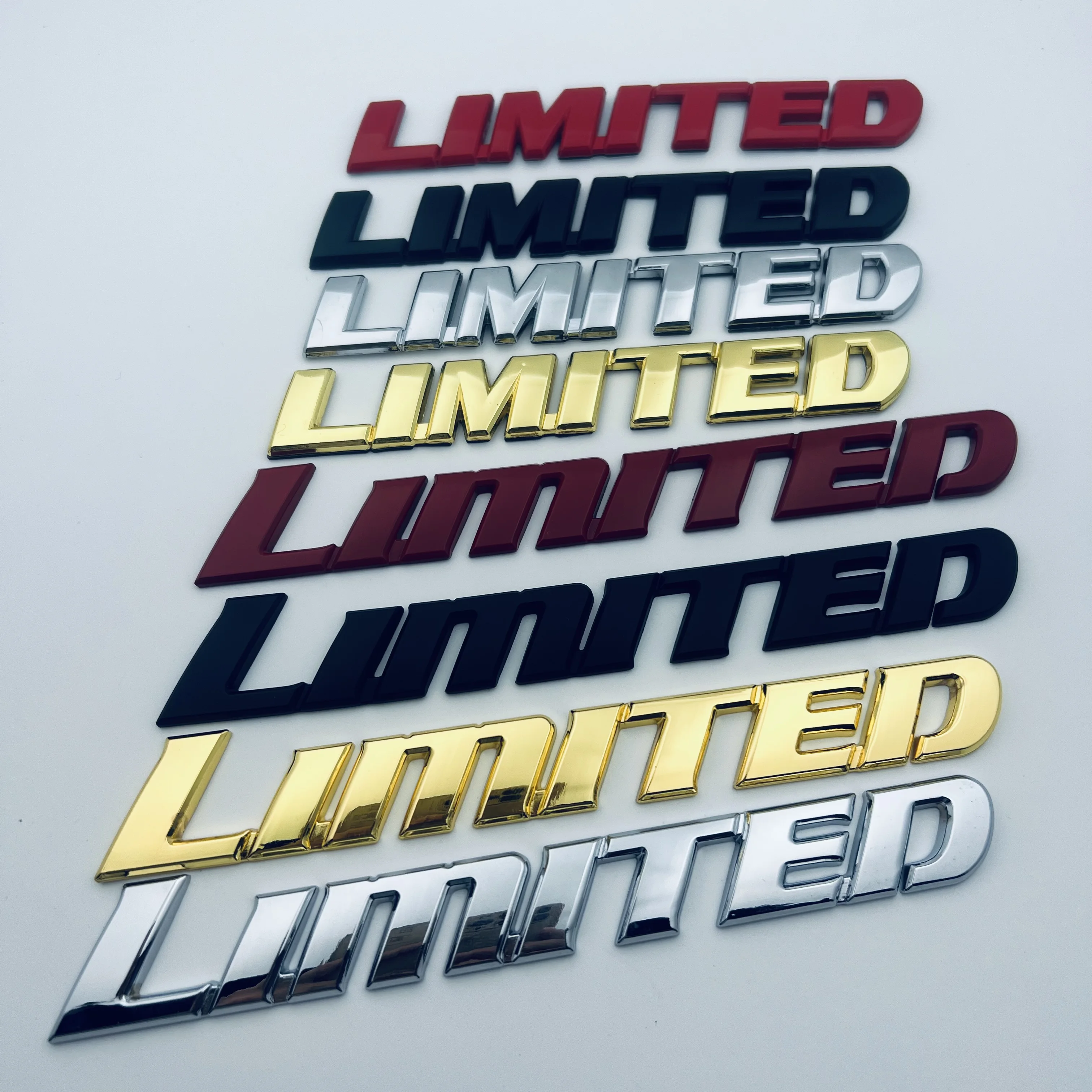 

1 Pcs Car 3D Metal Chrome Black Badge Sticker Luxury LIMITED Edition Letter Emblem Logol Fit for T-oyota H-ighlander