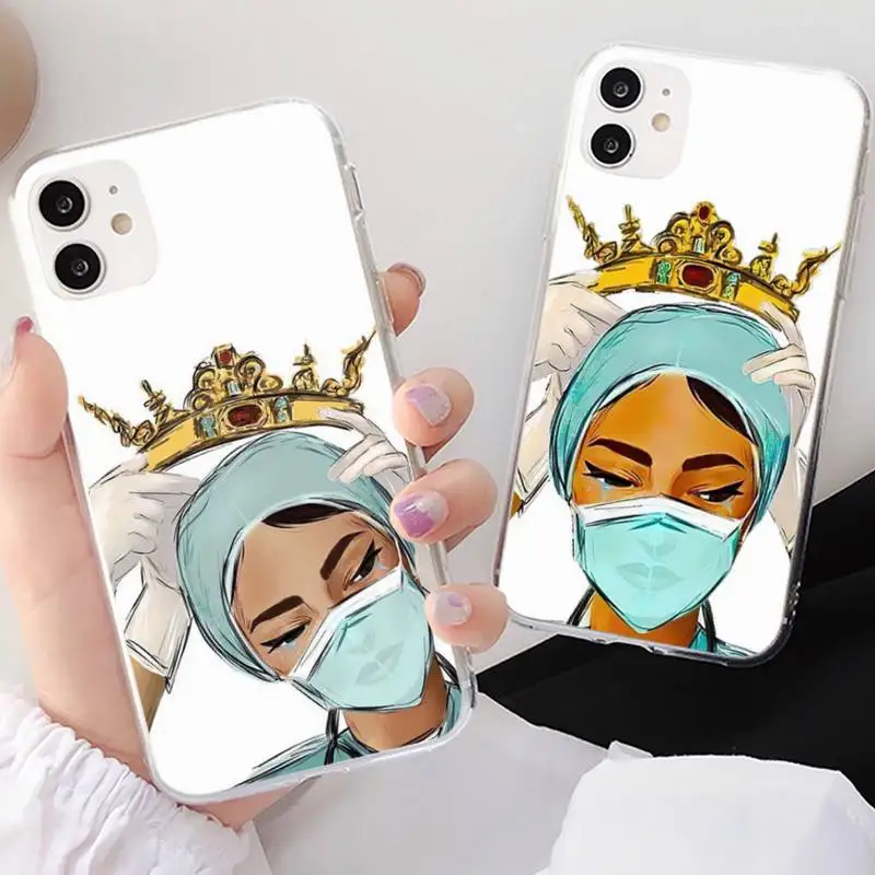 

Cartoon Medicine Doctor Nurse Phone Case for iPhone 11 12 13 Mini Pro Max 8 7 6 6S Plus X 5 SE 2020 XR XS Case shell