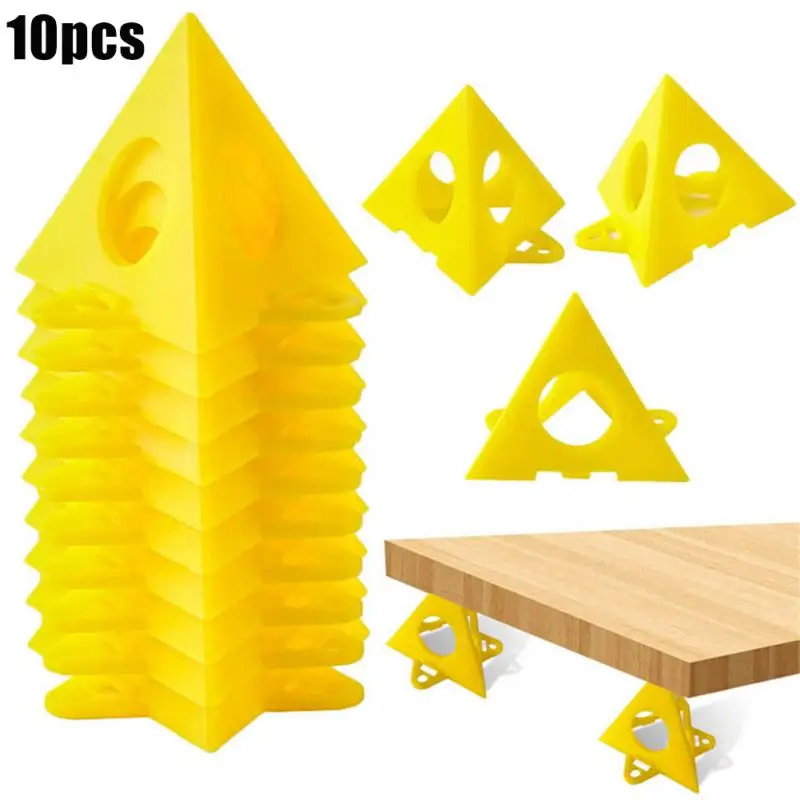 

10pcs Mini Paint Stands Tool Triangle Paint Pads Feet For Woodworking Carpenter Pyramid Bracket Woodworking Paint Rack Tool Sets
