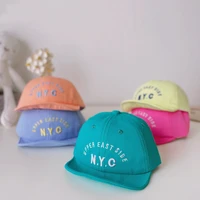 candy multicolor baby boy girl soft brim hat ins adjustable sun protection baseball cap casual cotton peaked cap outdoor sun hat