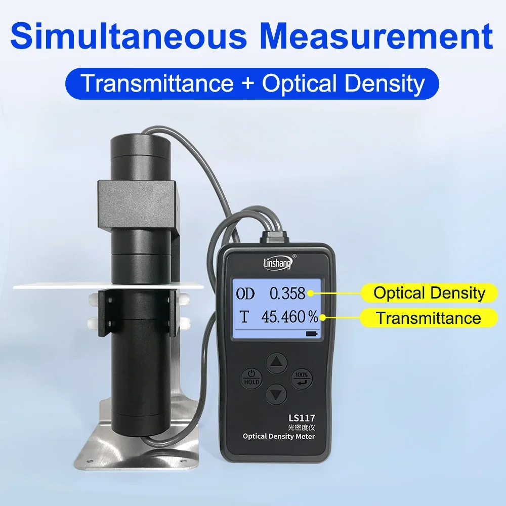 LS117 OD Value Digital Optical Density Meter Lampshade Visible Light Transmittance Measurement Transmission