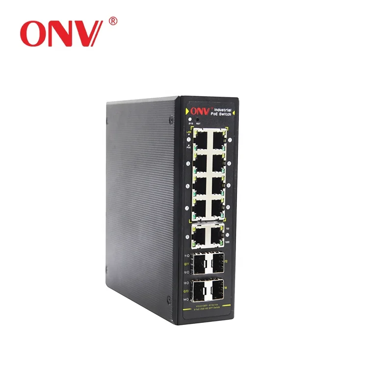 

Industrial Managed All-Gigabit Power over Ethernet (PoE) Plus - switch 8 poe ports ONV-IPS33148PFM