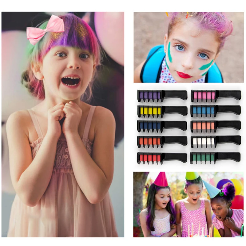 Hair Dye Comb Set Fashion Makeup Toy Kits Disposable Hair Dyeing Comb Toys For Girl