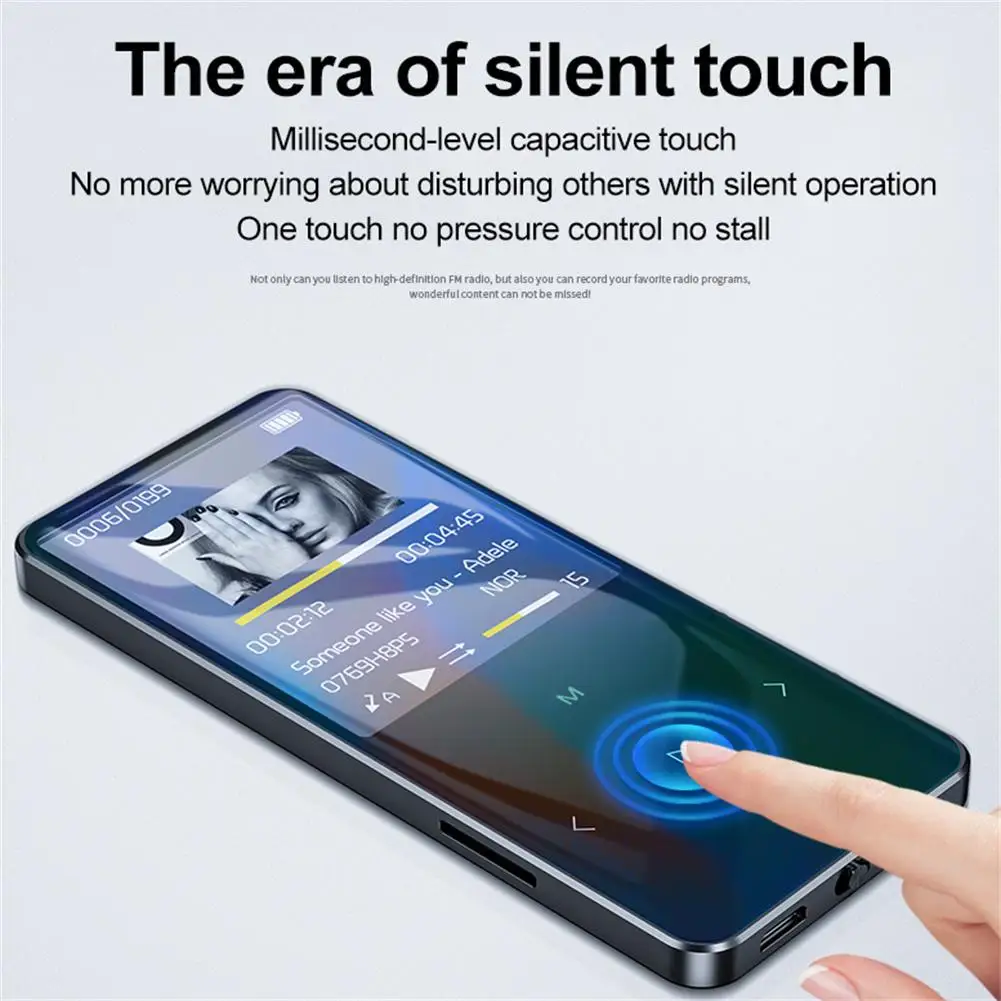 

Mp3-плеер с сенсорными кнопками, 1,8 дюйма, Bluetooth, 4,2 Hi-Fi