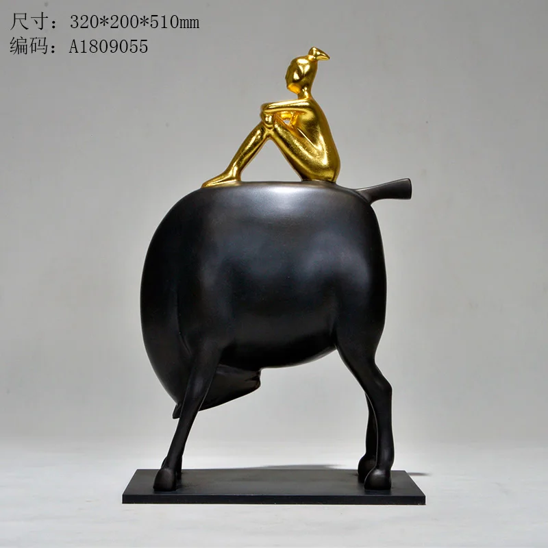 Современные Абстрактные Художественные скульптуры человека лошади животные