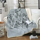 Постельное белье с изображением тигра льва 3D, высококачественное одеяло, шерпа, фланелевое одеяло, теплая кровать, мультяшное одеяло