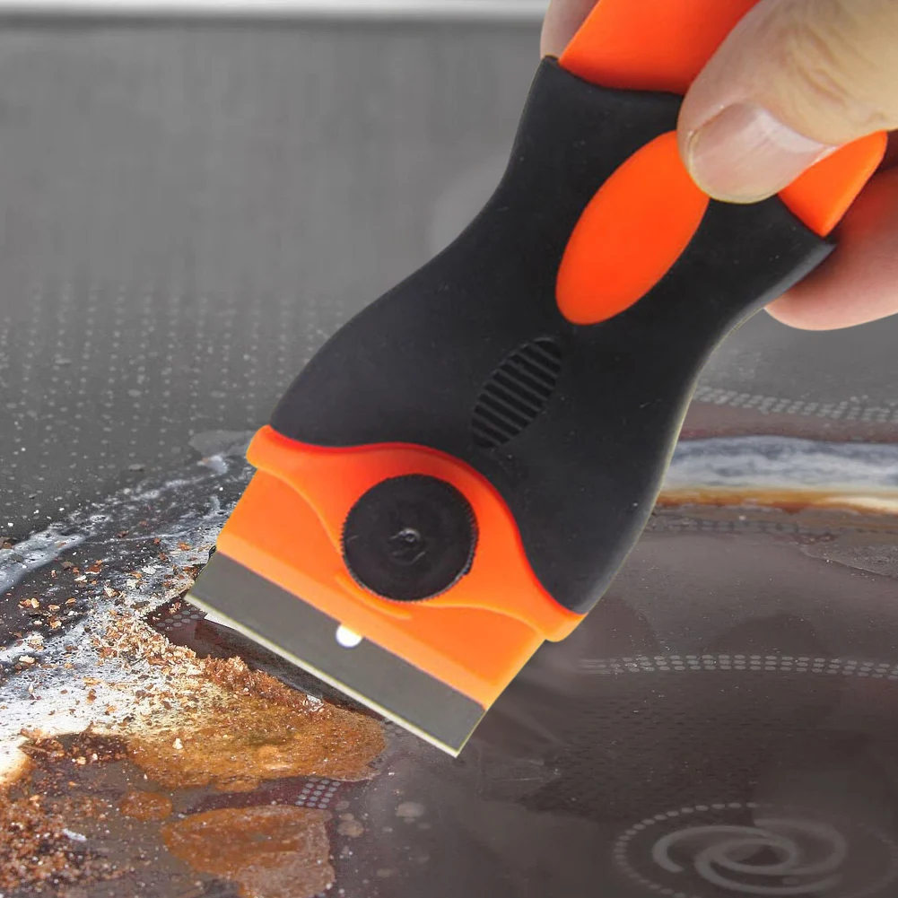 

Double-ended Scraper Car Window Glass Sticker Viny Film Plastic Razor Scraper Set Portable Label Glue Removal Cleaning Tool