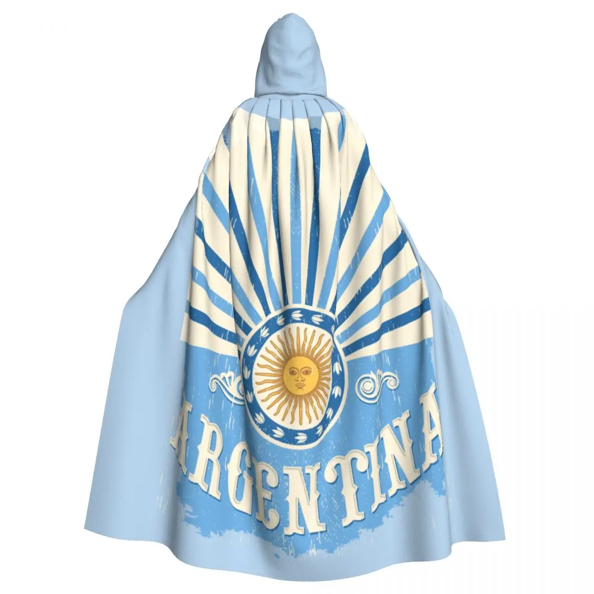 

Argentina Flag Hooded Cloak Polyester Unisex Witch Cape Costume Accessory