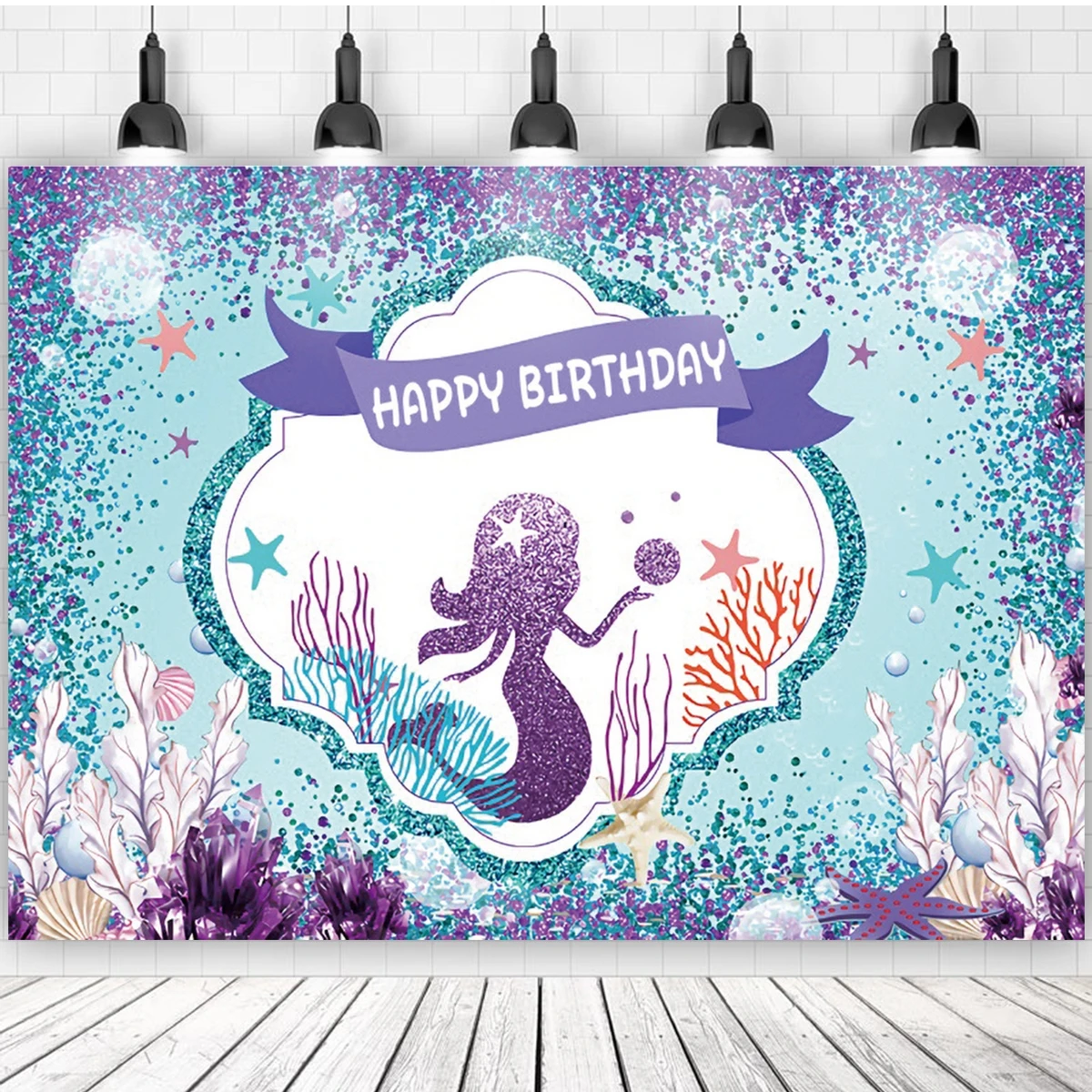 Little Mermaid Birthday Party Decorations Girls Disposable Tableware 1st One Birthday Party Favors Supplies Baby shower Decor