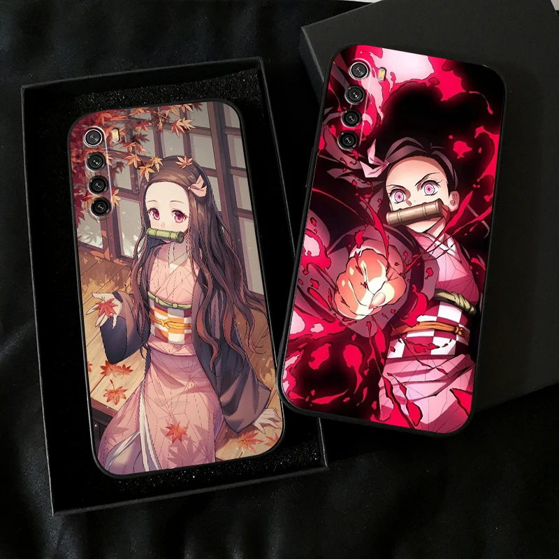 

Anime Kamado Nezuko Phone Case For Xiaomi Redmi Note 8T 8 Pro For Redmi 8 8A Case TPU Back Silicone Cover Coque Liquid Silicon