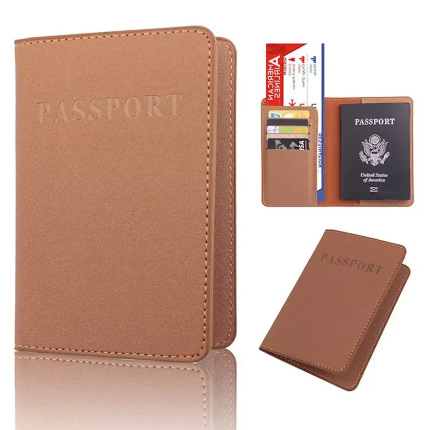

NEW2023 1 PC High Quality Unisex Women Men Dedicated Travel Passport Holder PU Leather Purse Cover ID Credit Card Holder Wallet