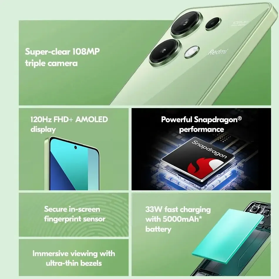Смартфон Xiaomi Redmi Note 13 8/256ГБ 8/512ГБ global
