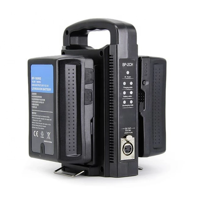 Большой держатель для аккумулятора, внешняя система питания, двойное зарядное устройство, стандартный V-образный Аккумулятор для широковещательной камеры