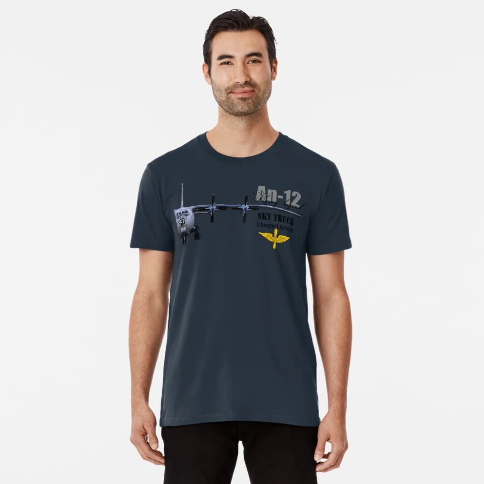 

USSR Antonov An-12 Transport Aircraft T Shirt. New 100% Cotton Short Sleeve O-Neck Casual T-shirts Loose Top Size S-3XL