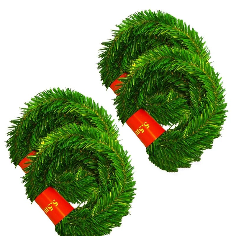 

4 шт., Новогодняя гирлянда из сосны, 5,5 м
