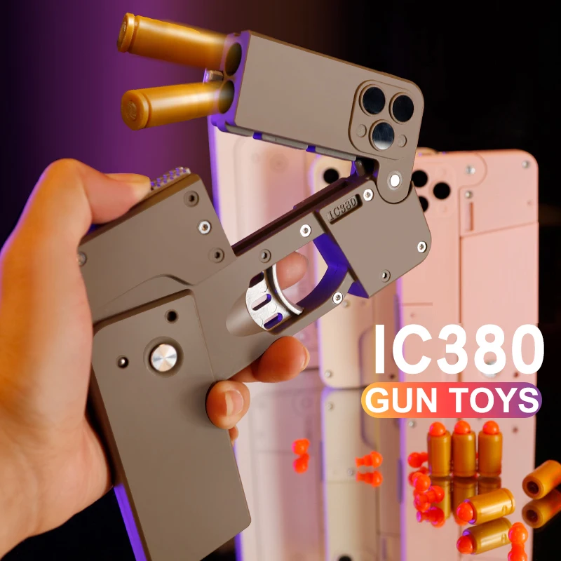 

2023 New Popular Folding Mobile Phone Creative Deformation Folding Toy Gun Play Cool Phone 14 Pro Max Gift for Kids Adult