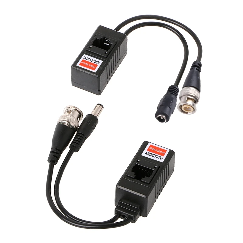 

1 Pair BNC To RJ45 Passive Video Power + Audio Balun Transceiver For CCTV Camera