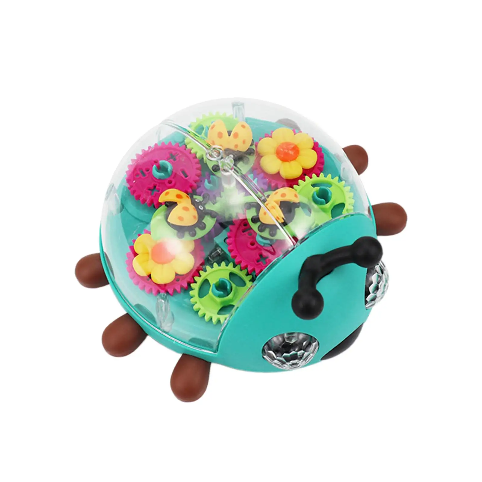 

Transparent Toy Car Colorful Moving Gears with Sound and Light up Transparent Car Toy for Girls Kids Toddlers Children