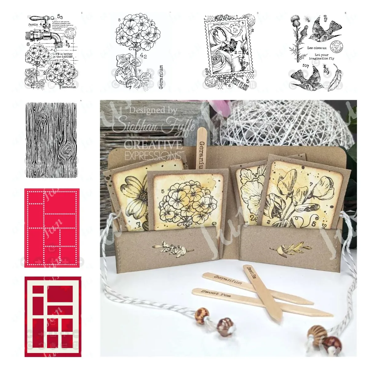 Мини-штампы Geranium дневные штампы яркий штамп ручной работы с тиснением сделай сам