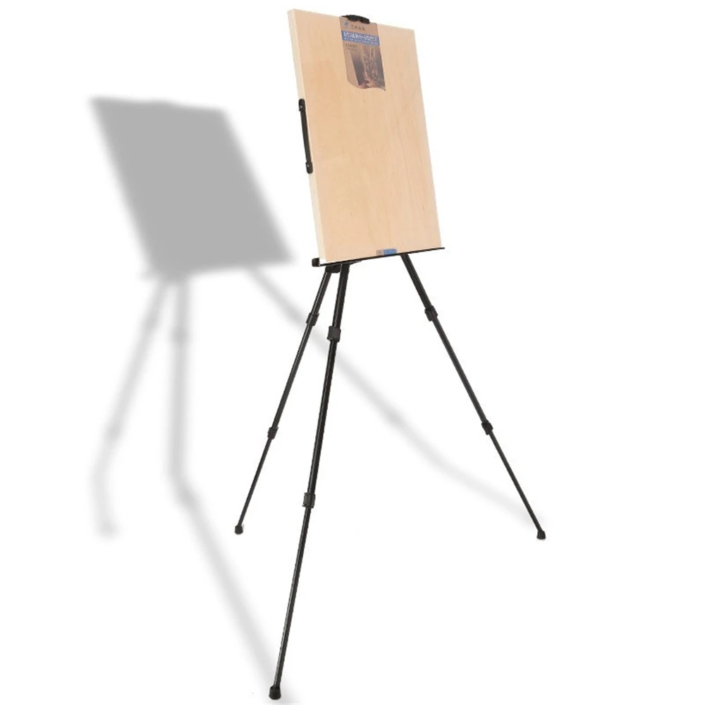 

Portable Metal Tripod Easel Adjustable Folded Sketch Thicken Triangle Easel Artist Drawing Painting Storage Bracket Art Supplies