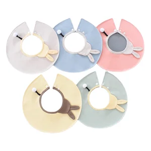 360 милые детские нагрудники хлопок Кормление Слюнявчики новорожденный младенческий кролик Бандана нагрудники Аксессуары водонепроницаемые