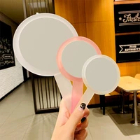 3 sizes round makeup vanity mirror with handle handheld makeup mirror spa salon compact mirrors cosmetic mirror for women