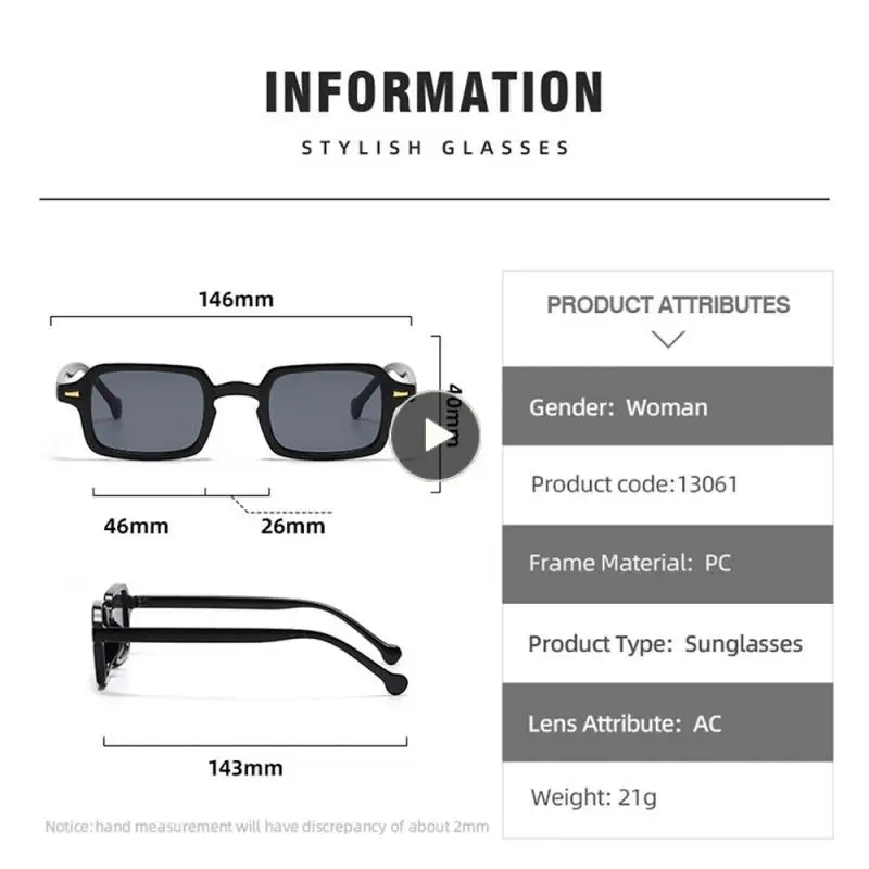 

Female Shades Personality Uv400 Sun Glasses Anti-glare Luxurious Gafas Sol Mujer Classic Vintage Outdoor Square Eyewear Fashion