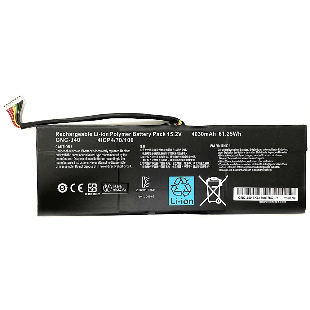 GNC-J40 15 2 V/4030 wh Аккумулятор для ноутбука Gigabyte P34W P34K P34F P34G V2 V3 V4 V5 V7 Series Xotic PC Edition mAh