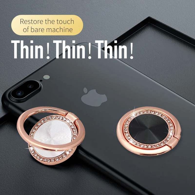Luxury 360 Degree Stand Phone Finger Ring Socket Holder For iphone 11 12 Mini Pro 8 7 X XR XS Max 6S 6 Plus Smartphone Tablet