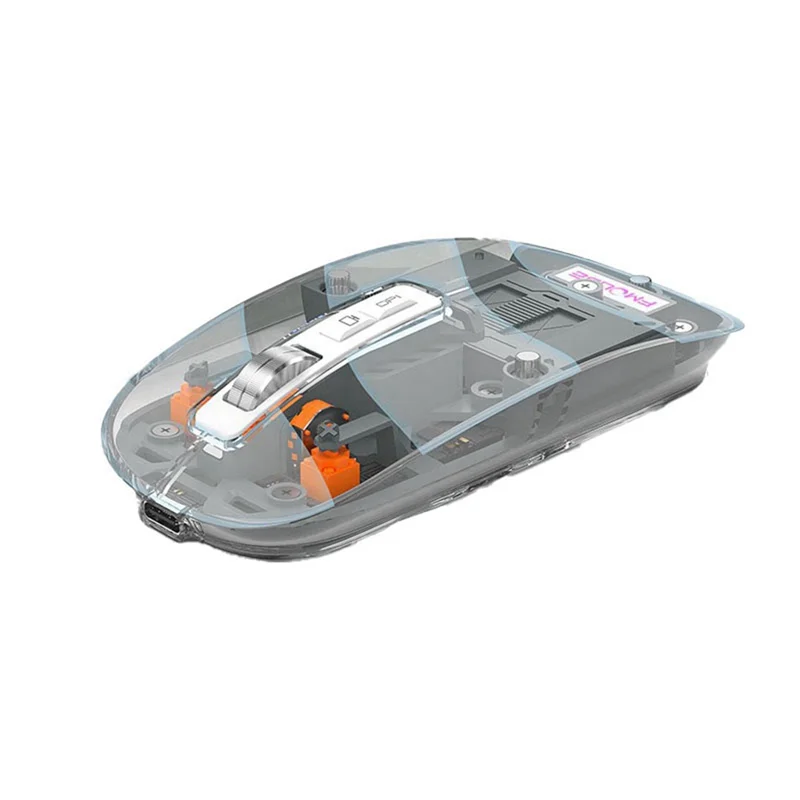 Прозрачная игровая мышь FMOUSE беспроводная Bluetooth-мышь с подсветкой RGB