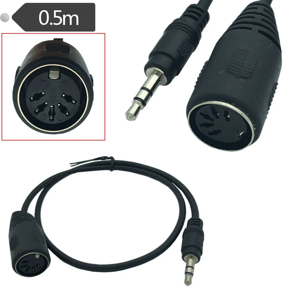 

MIDI DIN 5PIN cable 3.5 male to DIN 5P female audio plug to MIDI adapter cable audio 0.5m/1m/1.5m