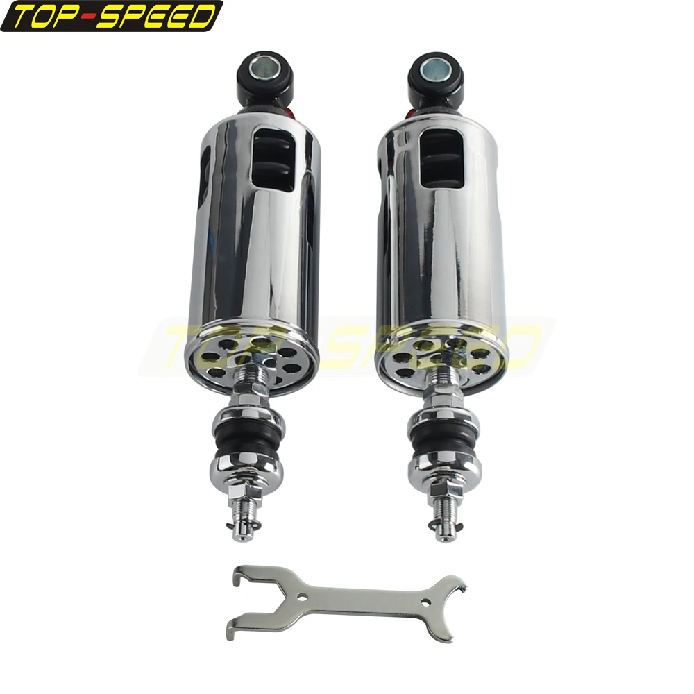 Фото Задний амортизатор Progressive Suspension, хромированный, регулируемый, усиленный, для Harley Softail FXSB Deluxe Slim Heritage 2000-2017 №3
