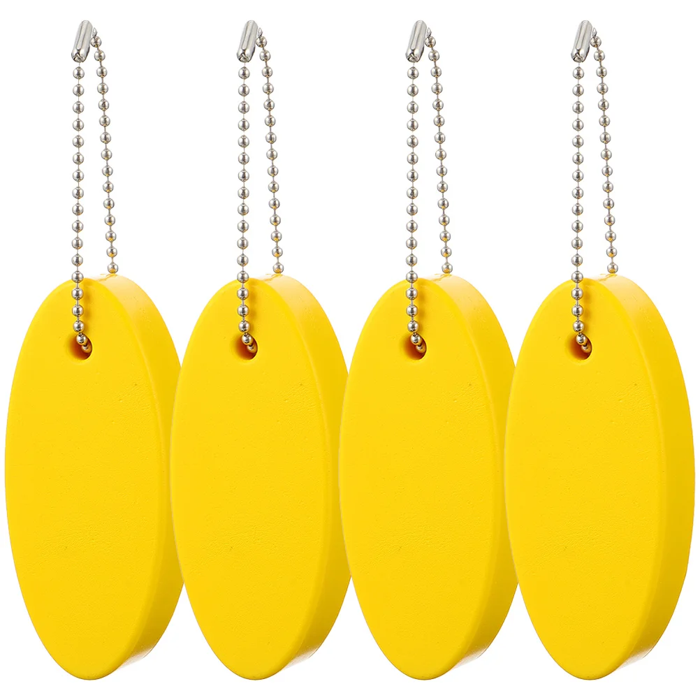 

4 Pcs Blank Keychains Surfboard Water Ring Surfing Pu Pendant Floating for Boat Keys Rings