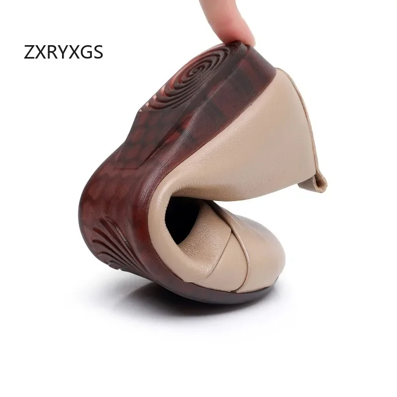 ZXRYXGS верхний слой из мягкой воловьей кожи большой размер на плоской подошве 20200