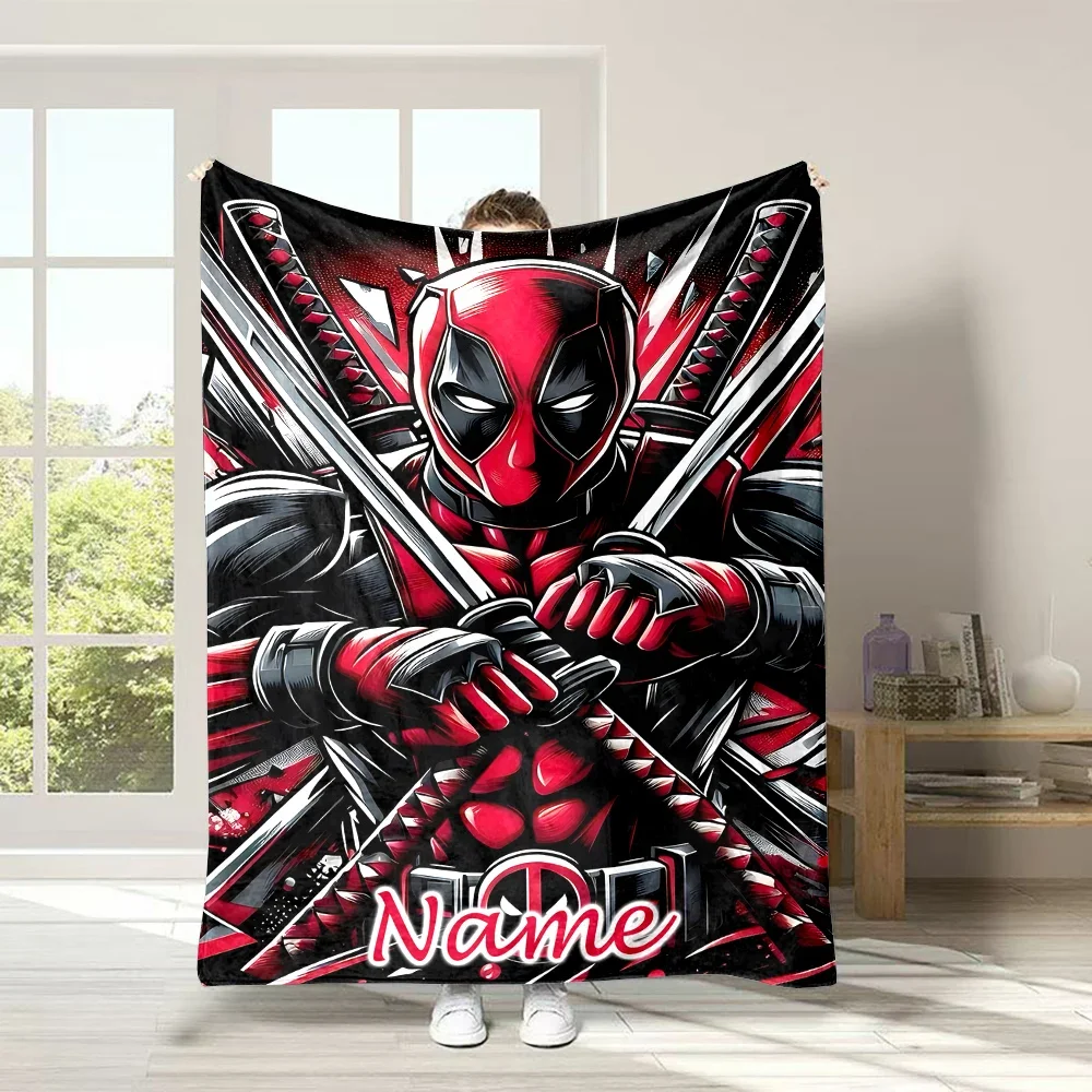 Одеяло с принтом Marvel Deadpool на заказ всесезонное многофункциональное одеяло для