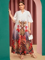 toleen elegant womens plus size large maxi dress 2022 summer ethnic abaya oversized long evening party muslim festival clothing
