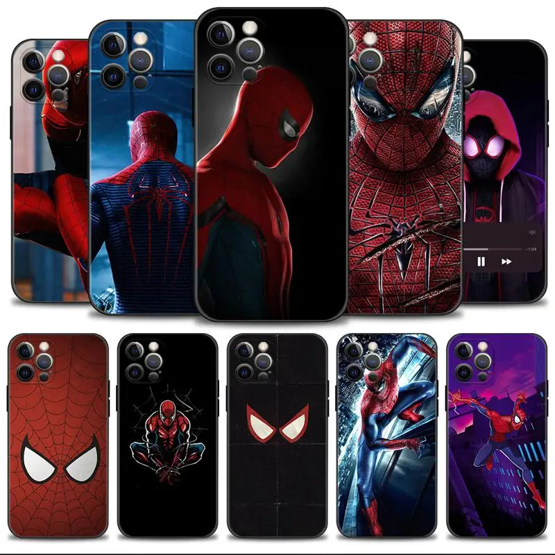 

Marvel Spider Man Peter Parker For Apple iPhone 14 13 12 11 Pro Max X XS Max 8 7 6 5 Silicone Cover Soft Shell Phone Case