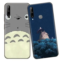 japan anime totoro miyazaki for huawei p50 p40 p30 p20 pro lite 5g phone case huawei p smart 2019 2021 black soft