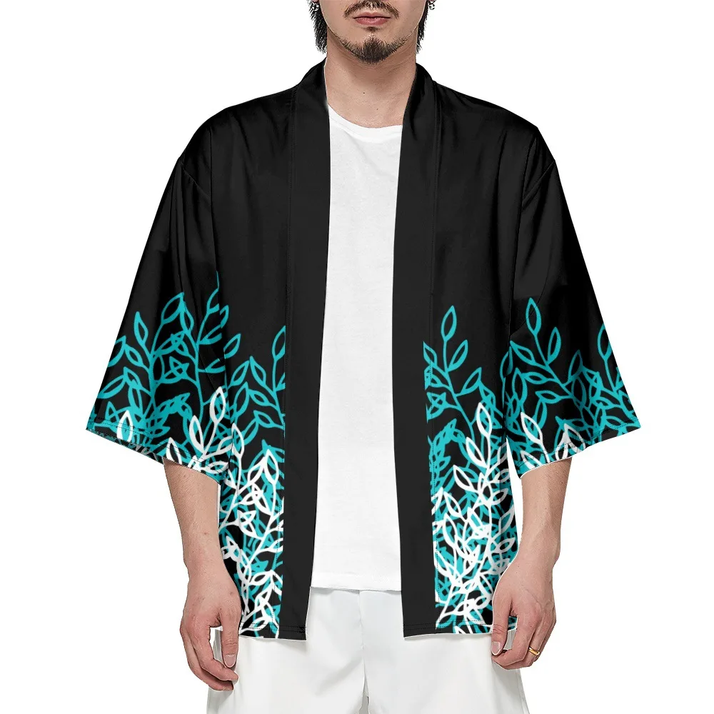 Кардиган пляжный хаори для косплея в японском стиле модная рубашка с принтом