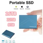 Мобильный жесткий диск Портативный SSD 8 ТБ 16 ТБ 12 ТБ высокоскоростной Многоцветный металлический внешний жесткий диск Портативный жесткий диск